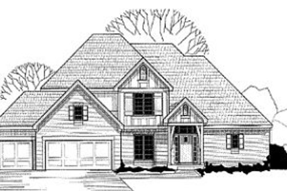 Exterior - Front Elevation for Traditional House Plan #67-160 - 4 bed, 4 bath