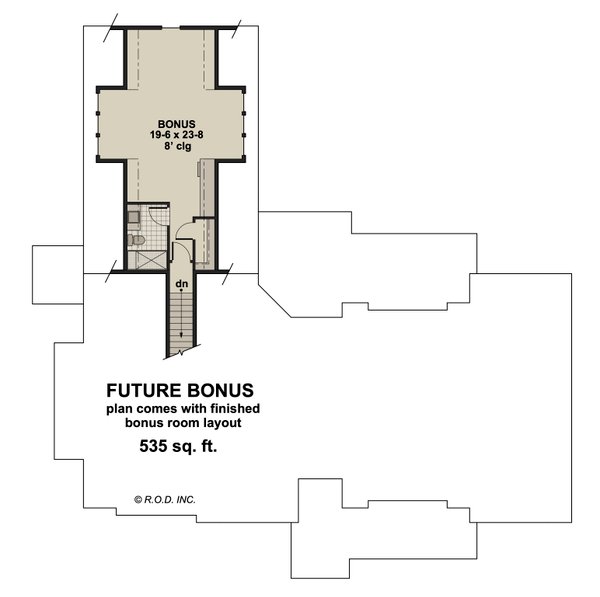 Traditional Floor Plan - Upper Floor Plan #51-1307