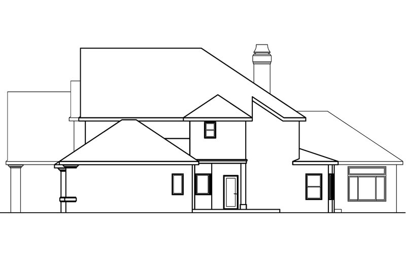 Home Plan - Exterior - Other Elevation 1 for European House Plan #124-461 - 4 bed, 3.5 bath