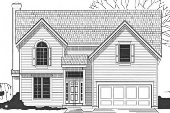 Exterior - Front Elevation for Traditional House Plan #67-489 - 4 bed, 2.5 bath
