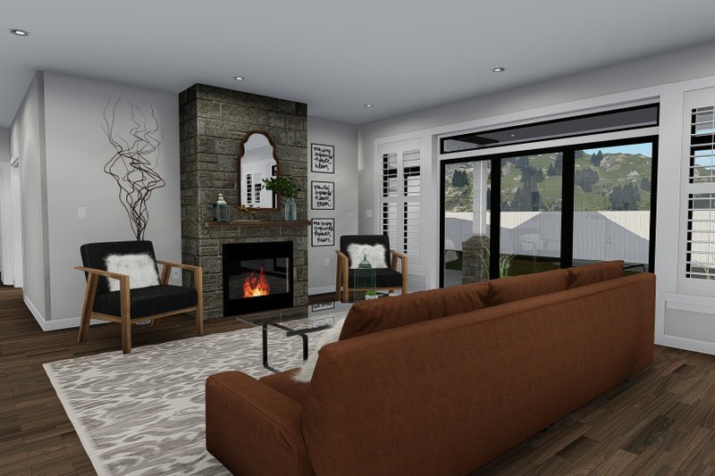 Home Plan - Interior - Family Room for Ranch House Plan #1060-30 - 5 bed, 3.5 bath