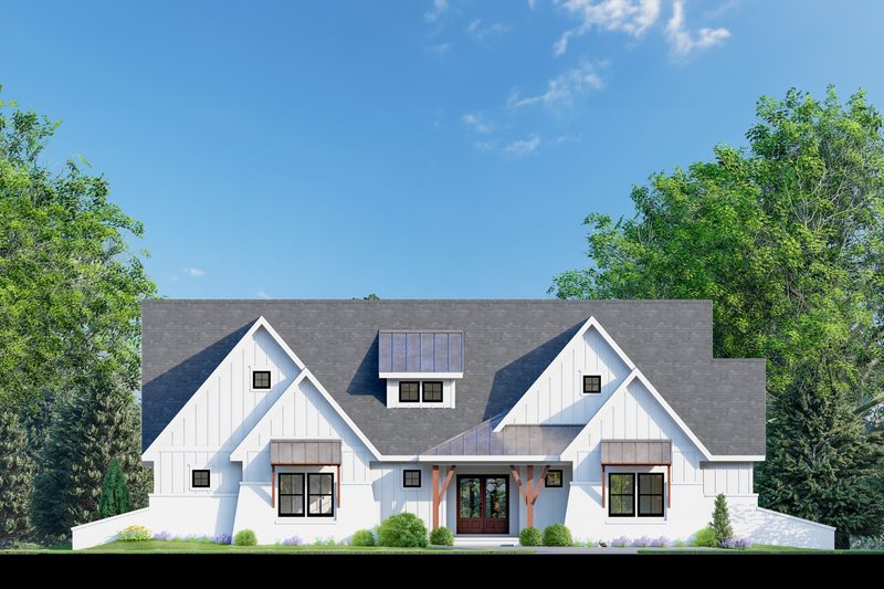 House Blueprint - Exterior - Front Elevation 3 for Farmhouse House Plan #1088-16 - 3 bed, 2.5 bath
