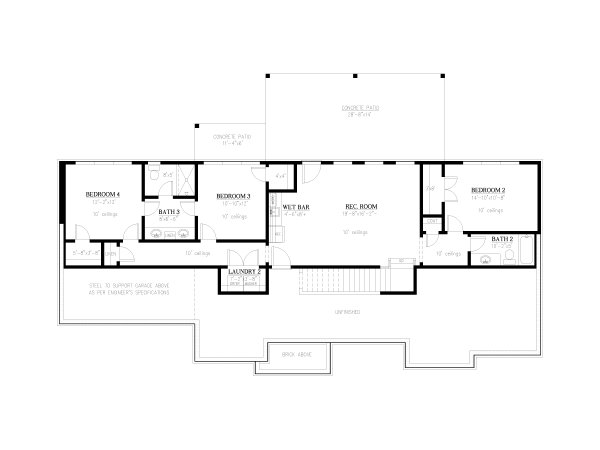 House Blueprint - Cottage Floor Plan - Lower Floor Plan #437-134
