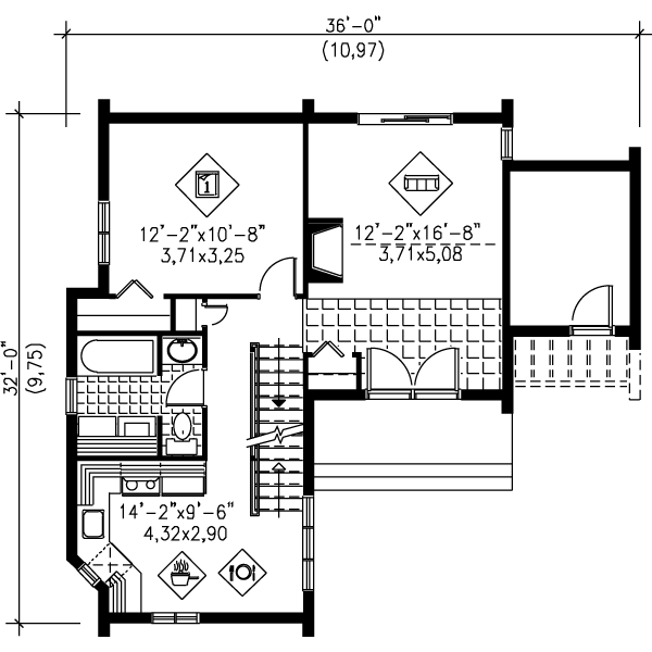 Contemporary Floor Plan - Main Floor Plan #25-2292