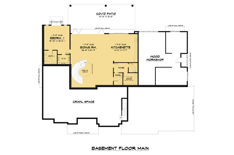 Home Plan - Floor Plan - Lower Floor 1 for Contemporary House Plan #1066-112 - 5 bed, 5 bath