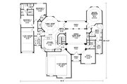 European Style House Plan - 3 Beds 2.5 Baths 2331 Sq/Ft Plan #20-131 Floor 