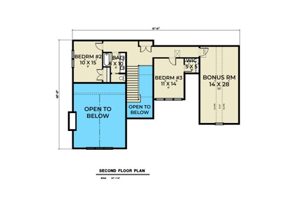 Farmhouse Floor Plan - Upper Floor Plan #1070-199