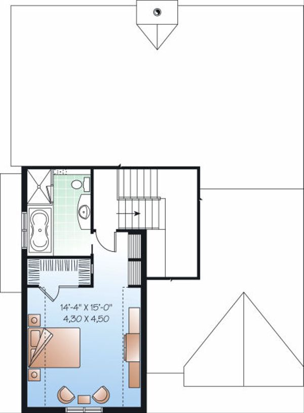 House Design - Traditional Floor Plan - Upper Floor Plan #23-814