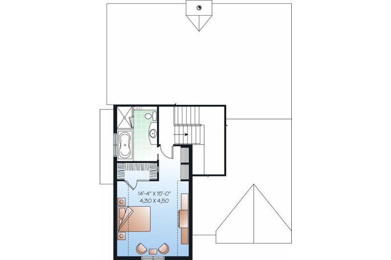 Home Plan - Floor Plan - Upper Floor for Traditional House Plan #23-814 - 3 bed, 2 bath