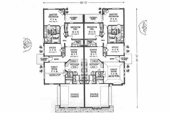 Floor Plan - Main Floor for European House Plan #310-472 - 3 bed, 2 bath