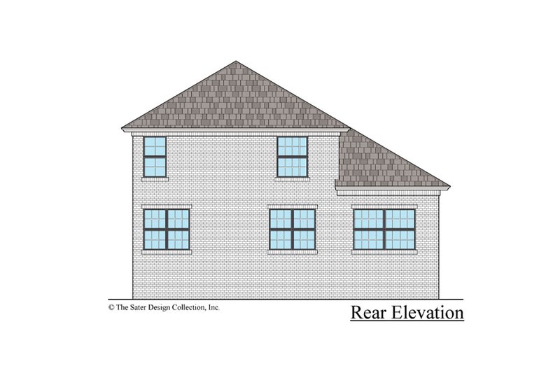 House Blueprint - Exterior - Rear Elevation 1 for Traditional House Plan #930-498 - 4 bed, 3 bath
