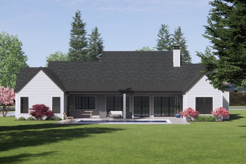 House Design - Exterior - Rear Elevation for European House Plan #1096-55 - 4 bed, 4.5 bath