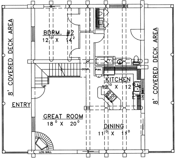 Home Plan - Traditional Floor Plan - Main Floor Plan #117-312