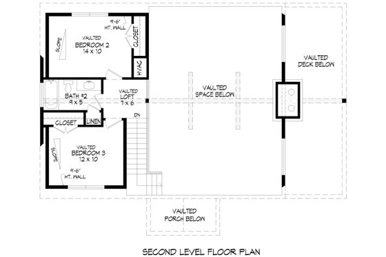 Floor Plan - Upper Floor for Farmhouse House Plan #932-1099 - 3 bed, 2.5 bath