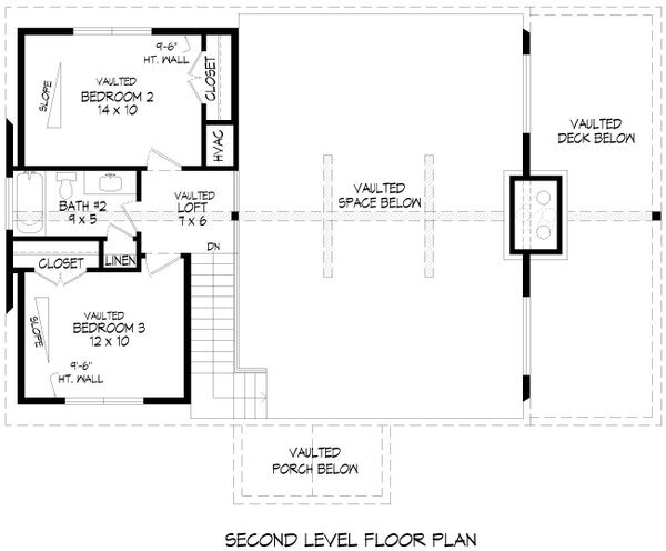Farmhouse Floor Plan - Upper Floor Plan #932-1099