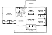 Modern Style House Plan - 3 Beds 2 Baths 1454 Sq/Ft Plan #10-125 