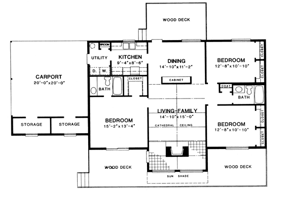 Modern Floor Plan - Main Floor Plan #10-125