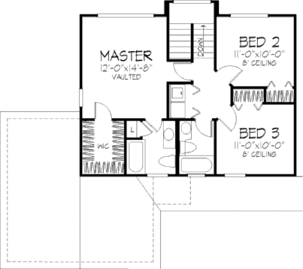 Country Floor Plan - Upper Floor Plan #320-373