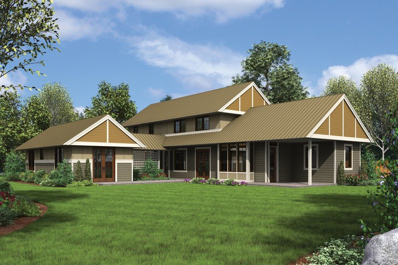 Home Plan - Exterior - Rear Elevation for Contemporary House Plan #48-661 - 4 bed, 3.5 bath