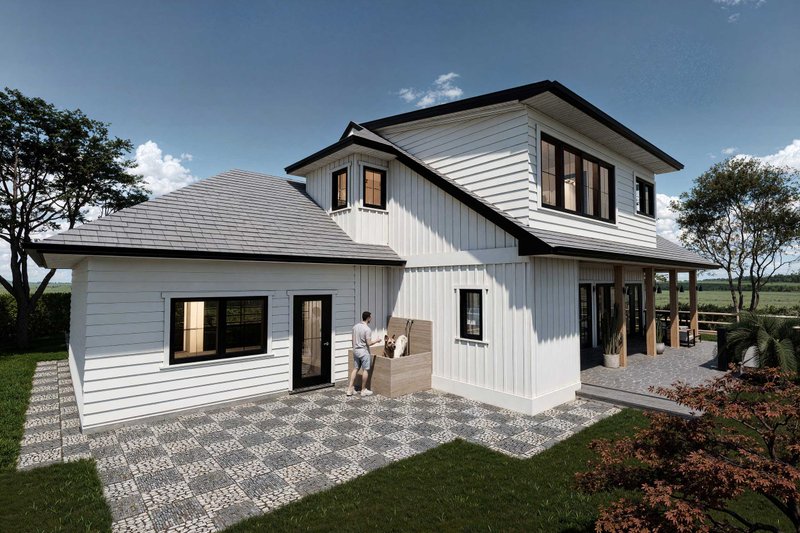 House Design - Exterior - Other Elevation 3 for Farmhouse House Plan #1101-19 - 3 bed, 3 bath