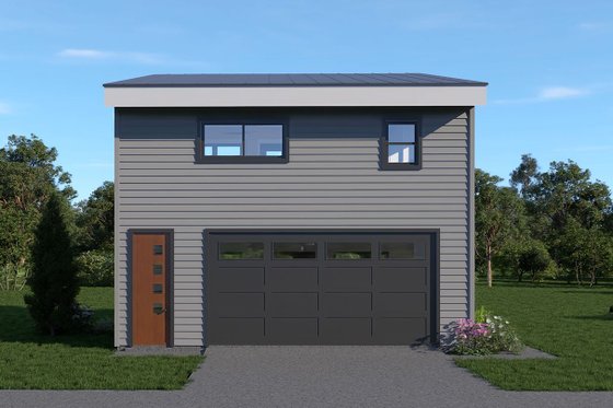 Exterior - Rear Elevation 2 for Southern House Plan #932-1309 - 1 bed, 1 bath