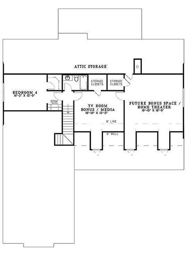 Country Floor Plan - Upper Floor Plan #17-2148