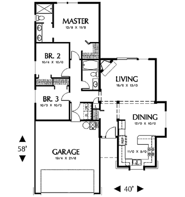 Traditional Floor Plan - Main Floor Plan #48-269