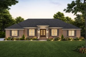 House Blueprint - Exterior - Front Elevation for Country House Plan #932-1443 - 3 bed, 3 bath