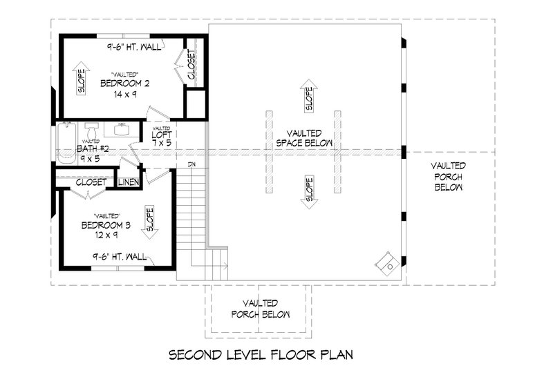 Home Plan - Floor Plan - Upper Floor for Southern House Plan #932-853 - 4 bed, 3.5 bath