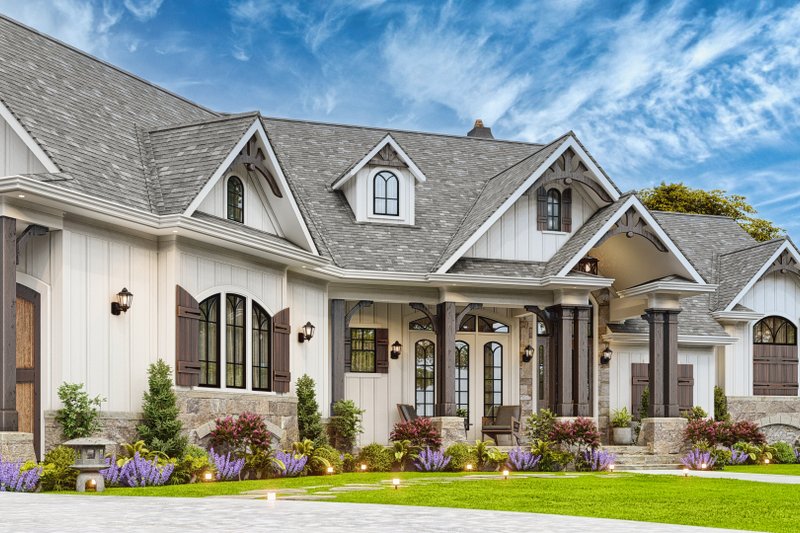 Home Plan - Exterior - Front Elevation 3 for Craftsman House Plan #54-722 - 3 bed, 2.5 bath