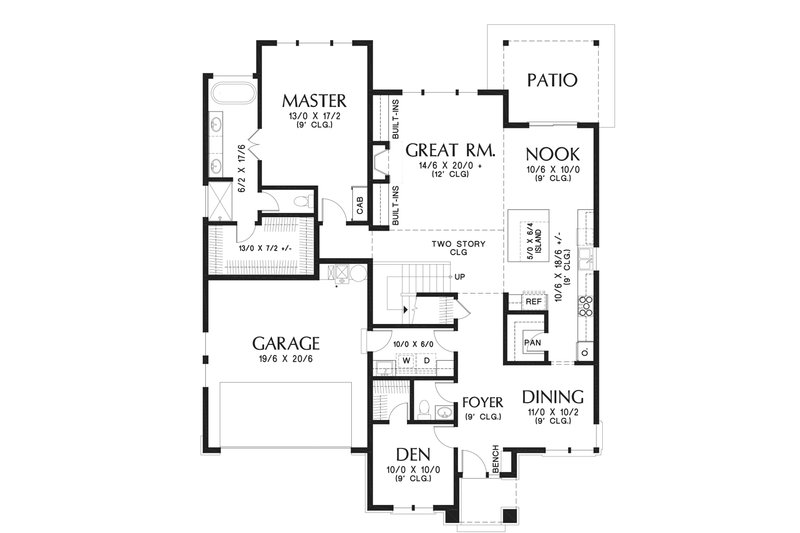 Home Plan - Floor Plan - Main Floor for Modern House Plan #48-939 - 4 bed, 3.5 bath