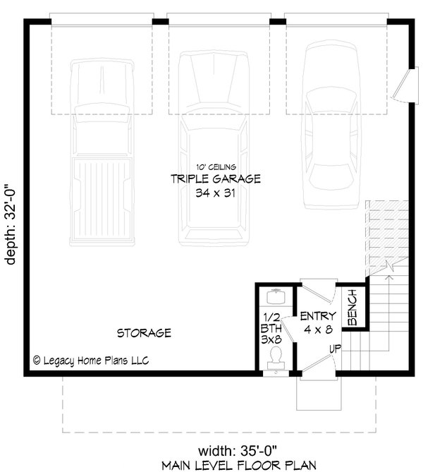 Dream House Plan - Contemporary Floor Plan - Main Floor Plan #932-591
