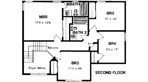 Home Plan - Country Floor Plan - Upper Floor Plan #316-101