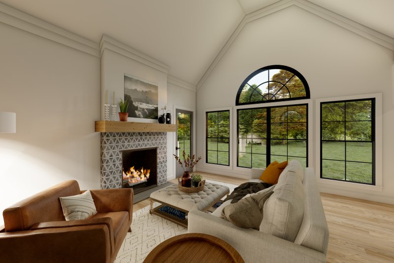 House Blueprint - Interior - Family Room for Cottage House Plan #1094-14 - 2 bed, 2 bath