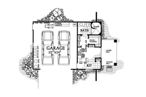 Floor Plan - Main Floor for Traditional House Plan #72-274, 0 bath