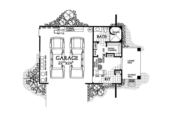 Floor Plan - Main Floor for Traditional House Plan #72-274, 0 bath