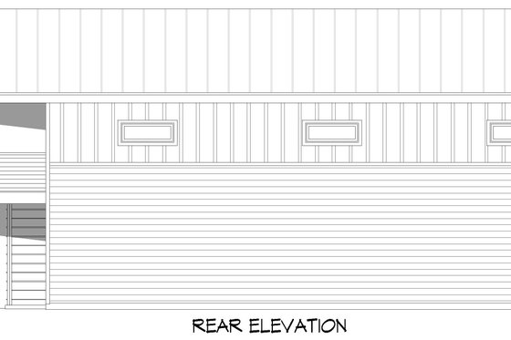 Exterior - Rear Elevation for Contemporary House Plan #932-1250 - 1 bed, 1 bath