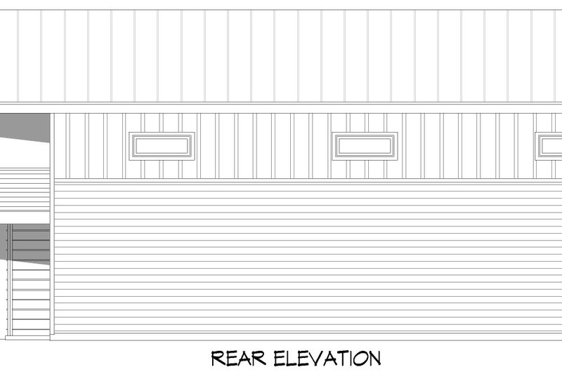 Architectural House Design - Exterior - Rear Elevation for Contemporary House Plan #932-1250 - 1 bed, 1 bath