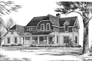 Country Exterior - Front Elevation Plan #70-365