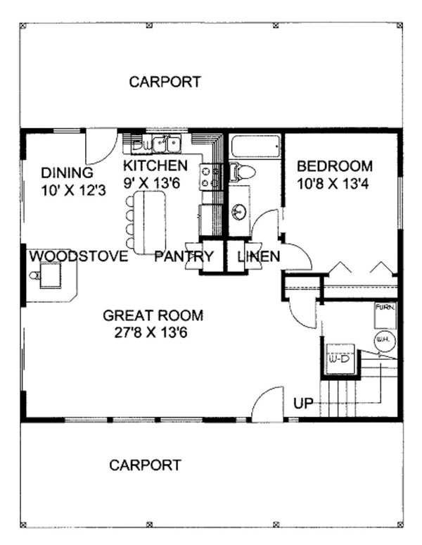 Bungalow Floor Plan - Main Floor Plan #117-734