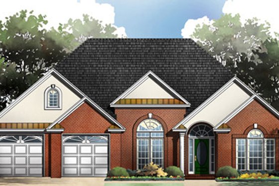 Exterior - Front Elevation 3 for European House Plan #21-181 - 3 bed, 2 bath