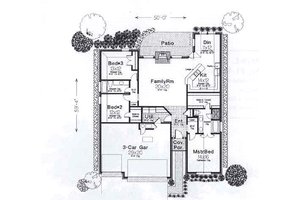 Floor Plan - Main Floor for Traditional House Plan #310-907 - 3 bed, 2 bath