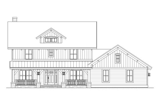 Exterior - Front Elevation 3 for Craftsman House Plan #901-76 - 3 bed, 2.5 bath