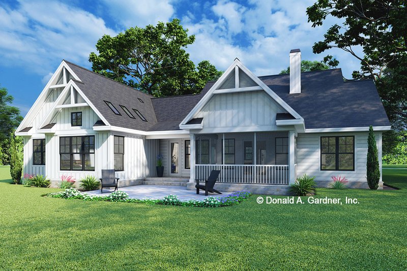 Home Plan - Exterior - Rear Elevation for Farmhouse House Plan #929-1169 - 3 bed, 2 bath