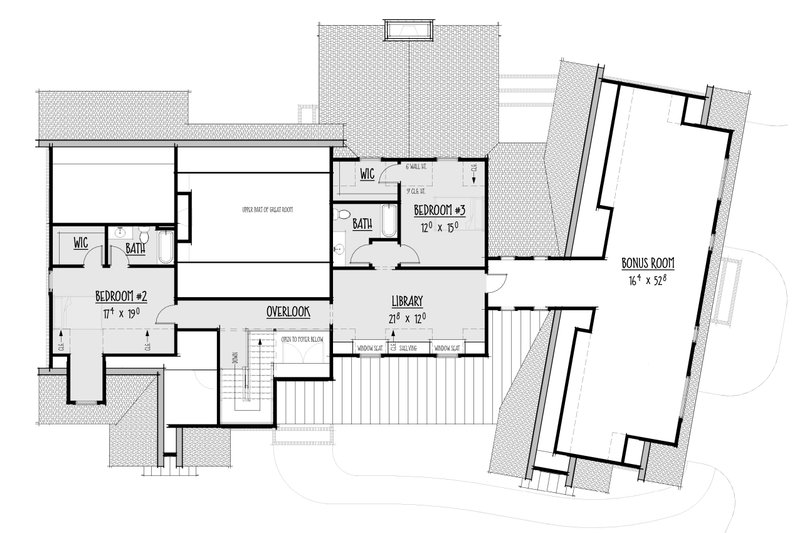 Home Plan - Floor Plan - Upper Floor for Farmhouse House Plan #1088-2 - 3 bed, 3.5 bath