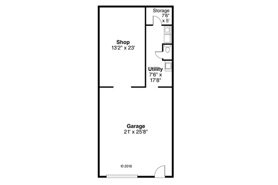 Floor Plan - Main Floor for Traditional House Plan #124-1138, 0.5 bath