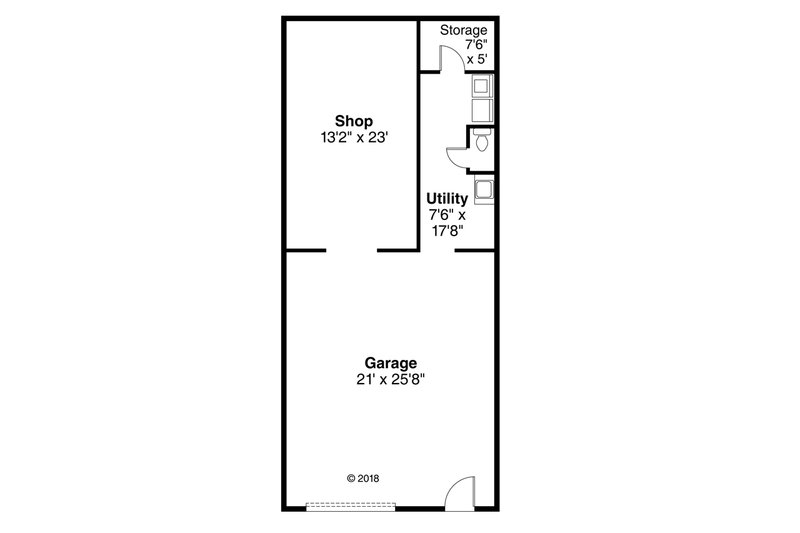 House Design - Floor Plan - Main Floor for Traditional House Plan #124-1138, 0.5 bath