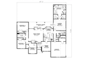 European Style House Plan - 4 Beds 2.5 Baths 2392 Sq/Ft Plan #17-135 