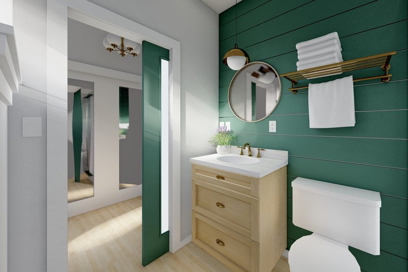 House Blueprint - Interior - Other for Farmhouse House Plan #126-176 - 1 bed, 1.5 bath