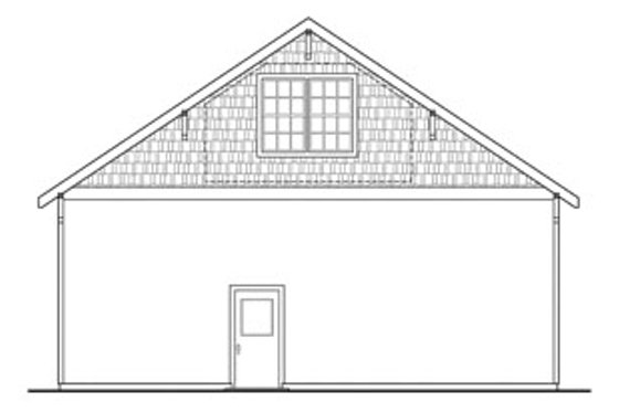 Exterior - Rear Elevation for Craftsman House Plan #124-797, 0 bath